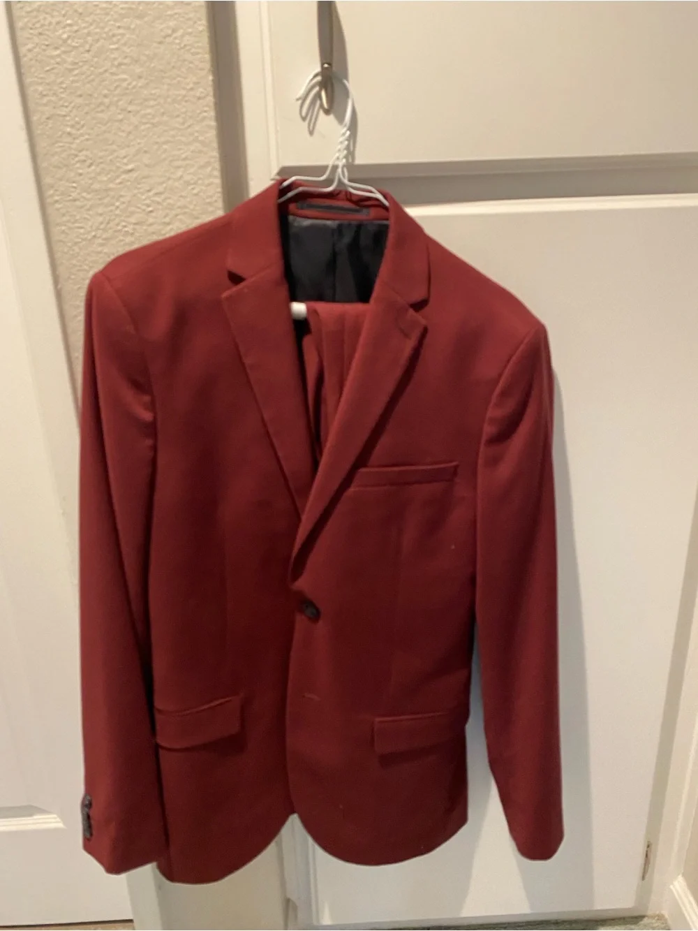 Topman Maroon Suit